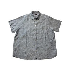 UNTUCKIt Long Sleeve shirt, size XXXLT, Blue, 100% Linen